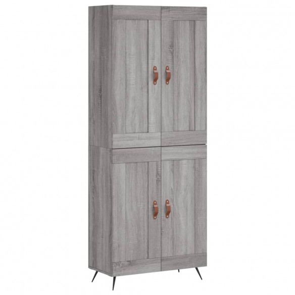 Buffet haut Sonoma gris 69,5x34x180 cm Bois d'ingénierie