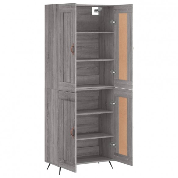 Buffet haut Sonoma gris 69,5x34x180 cm Bois d'ingénierie