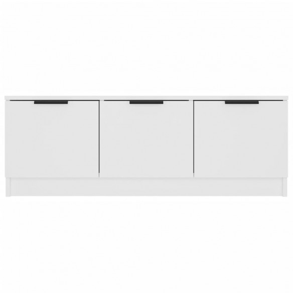 Meuble TV Blanc 102x35x36,5 cm Bois d'ingénierie