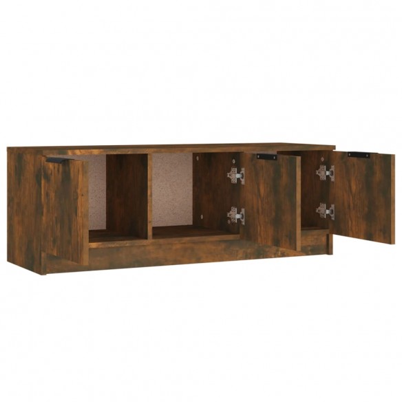 Meuble TV Chêne fumé 102x35x36,5 cm Bois d'ingénierie