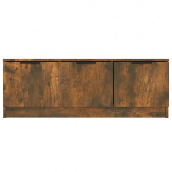 Meuble TV Chêne fumé 102x35x36,5 cm Bois d'ingénierie