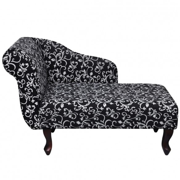 Chaise longue Noir et blanc Tissu