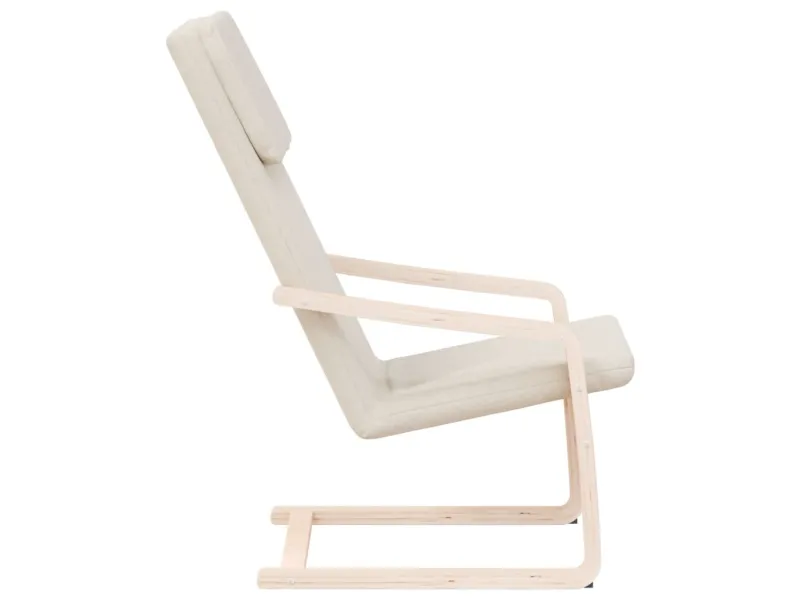 Chaise de relaxation Crème Tissu