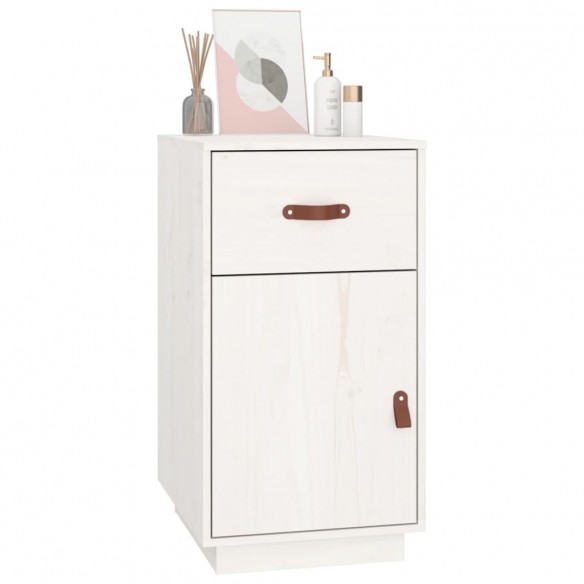 Armoire de bureau Blanc 40x50x75 cm Bois massif de pin