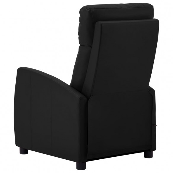 Fauteuil électrique de massage Noir Similicuir