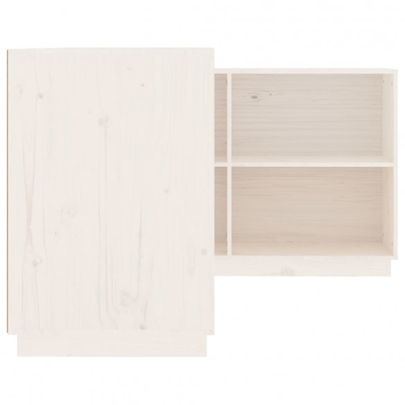 Bureau Blanc 110x50x75 cm Bois massif de pin