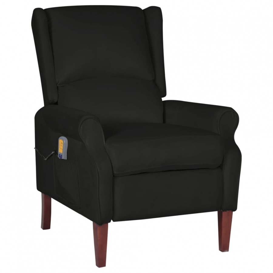 Fauteuil de massage inclinable Noir Velours