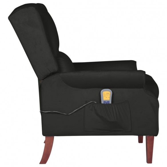 Fauteuil de massage inclinable Noir Velours