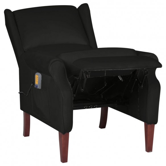 Fauteuil de massage inclinable Noir Velours