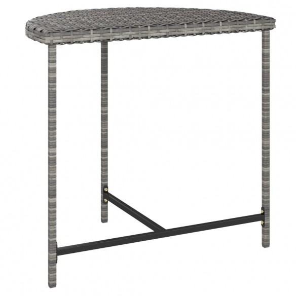 Table de jardin Gris 80x50x75 cm Résine tressée