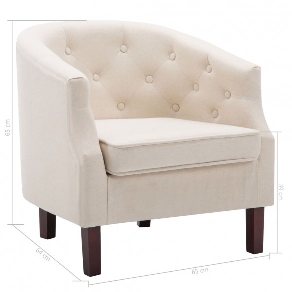 Fauteuil Beige Tissu