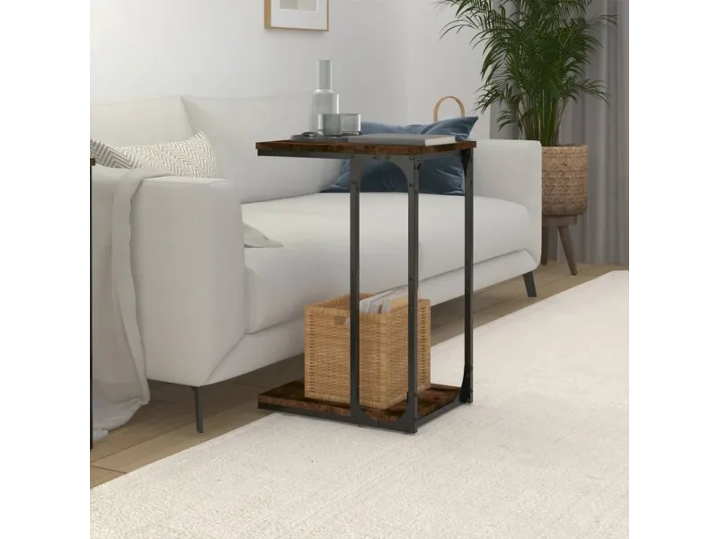 Table d'appoint Chêne fumé 40x30x60 cm 