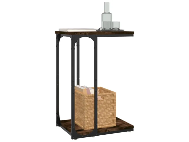 Table d'appoint Chêne fumé 40x30x60 cm 