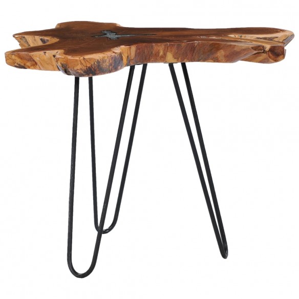 Table basse 70 x 45 cm Bois de teck massif et polyrésine