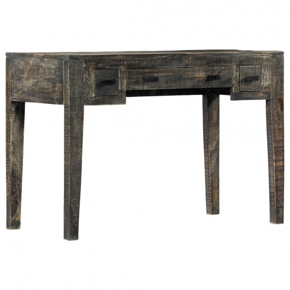 Bureau Noir 110 x 50 x 75 cm Bois de manguier massif