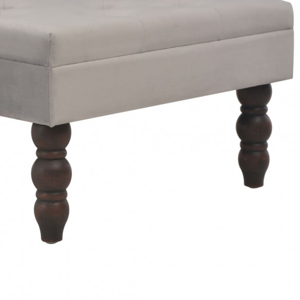 Tabouret Gris foncé 60x60x36 cm Velours