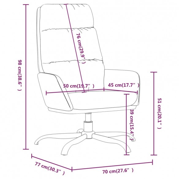 Chaise de relaxation Noir Similicuir