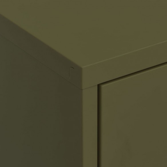 Armoire de rangement Vert olive 80x35x101,5 cm Acier