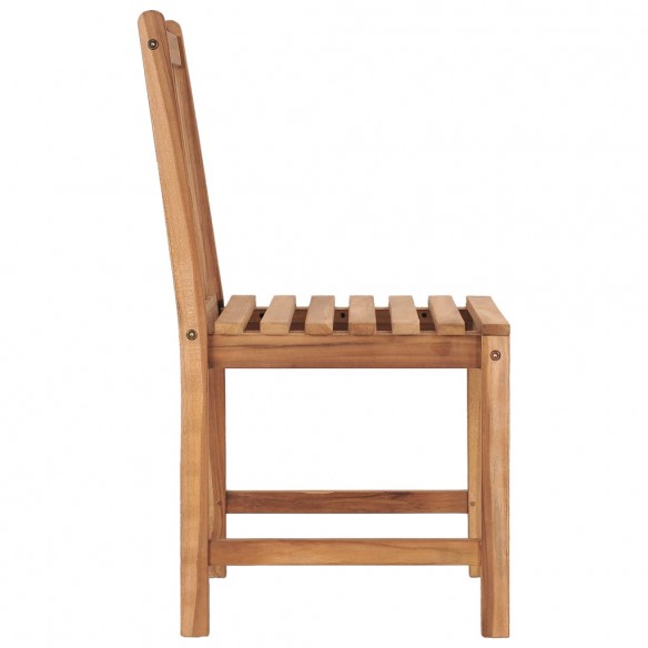 Chaises de jardin 8 pcs avec coussins Bois de teck massif