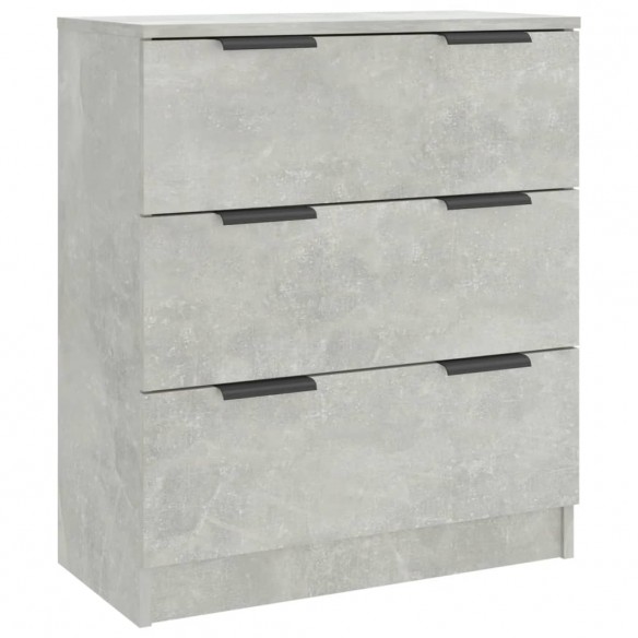 Buffets 3 pcs Gris béton Bois d'ingénierie