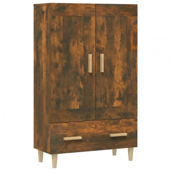 Buffet haut Chêne fumé 70x31x115 cm Bois d'ingénierie