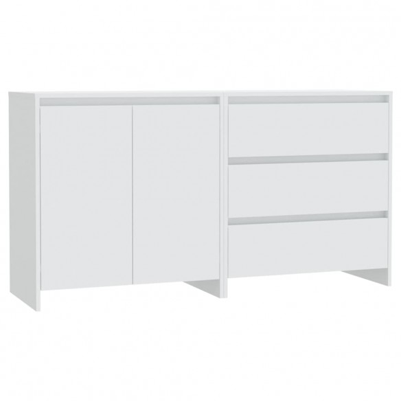 Buffets 2 pcs Blanc Bois d'ingénierie