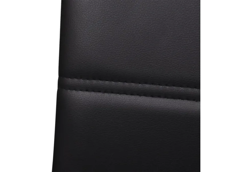 Chaises à manger cantilever lot de 2 noir similicuir