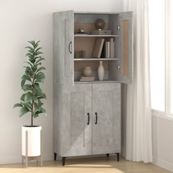 Buffet Gris béton 69,5x34x90 cm Bois d'ingénierie