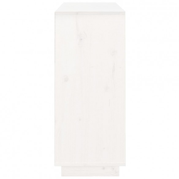 Buffet Blanc 104,5x34x80 cm Bois massif de pin