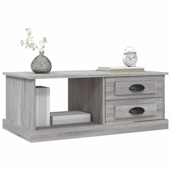 Table basse Sonoma gris 90x50x35 cm Bois d'ingénierie