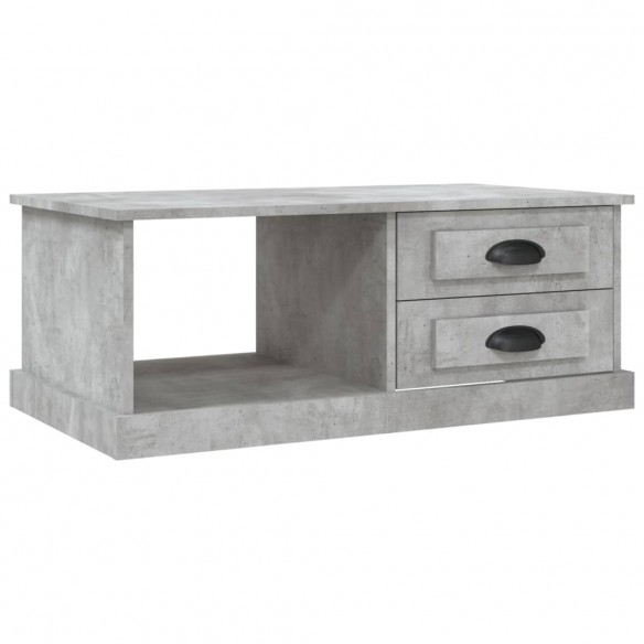 Table basse Gris béton 90x50x35 cm Bois d'ingénierie