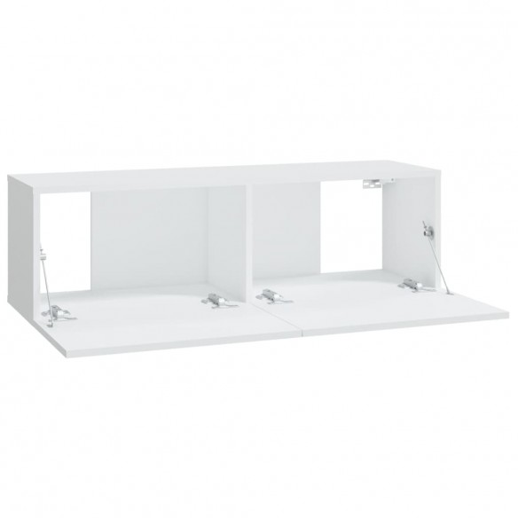 Meubles TV muraux 4 pcs Blanc 100x30x30 cm