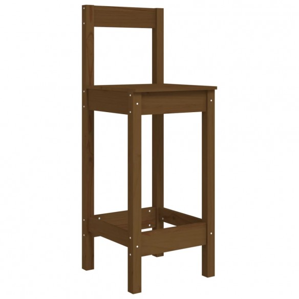 Chaises de bar lot de 2 marron miel 40x41,5x112 cm Pin solide