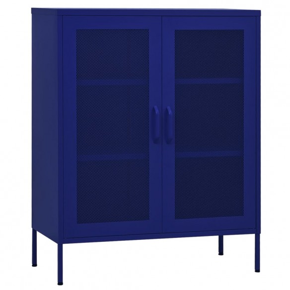 Armoire de rangement Bleu marine 80x35x101,5 cm Acier