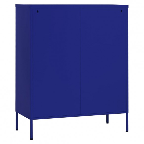 Armoire de rangement Bleu marine 80x35x101,5 cm Acier