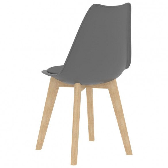 Chaises à manger lot de 2 Gris Plastique