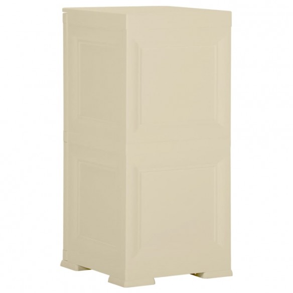 Armoire plastique 40x43x85,5 cm design de bois blanc angora