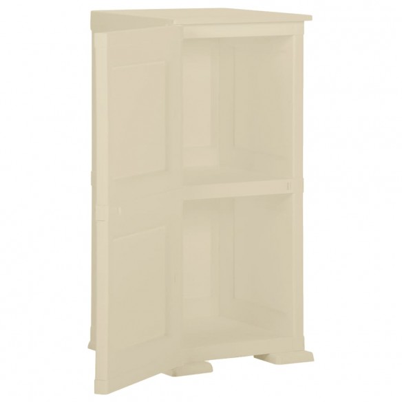 Armoire plastique 40x43x85,5 cm design de bois blanc angora