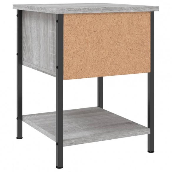 Table de chevet sonoma gris 34x35,5x45 cm bois d'ingénierie