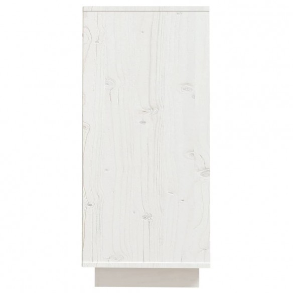 Buffet Blanc 60x34x75 cm Bois massif de pin