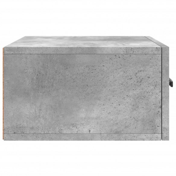 Table de chevet murale gris béton 35x35x20 cm