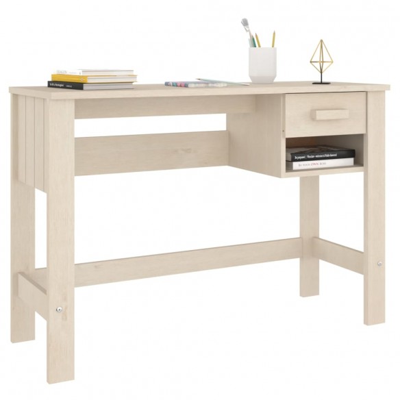 Bureau HAMAR Marron miel 110x40x75 cm Bois massif de pin