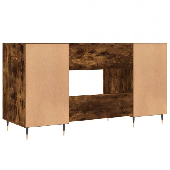 Bureau chêne fumé 140x50x75 cm bois d'ingénierie