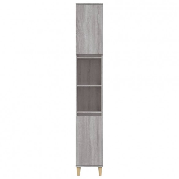 Armoire de bain sonoma gris 30x30x190 cm bois d'ingénierie