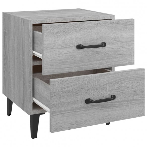 Tables de chevet 2 pcs Sonoma gris 40x35x47,5 cm