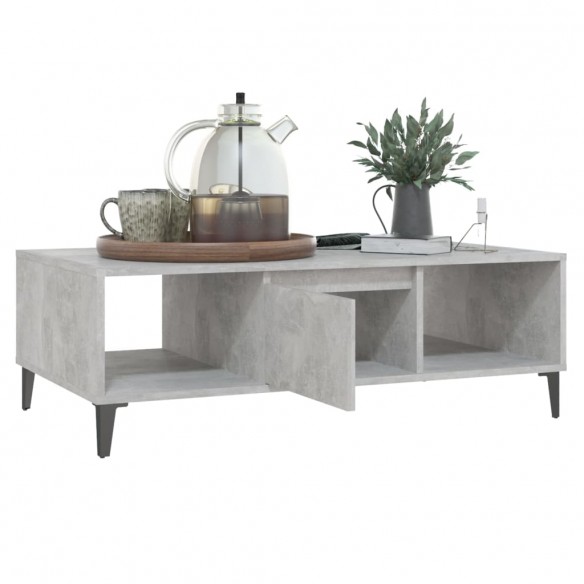 Table basse Gris béton 103,5x60x35 cm Aggloméré