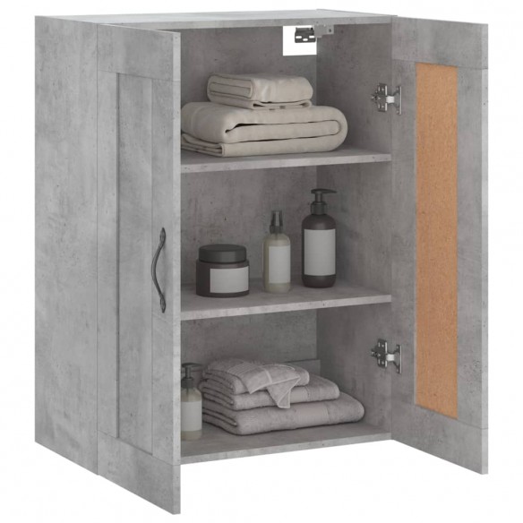 Armoire murale gris béton 69,5x34x90 cm bois d'ingénierie