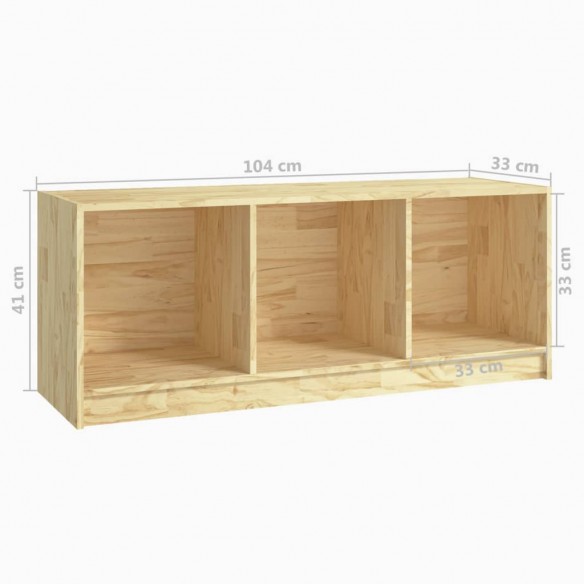 Meuble TV 104x33x41 cm bois de pin massif