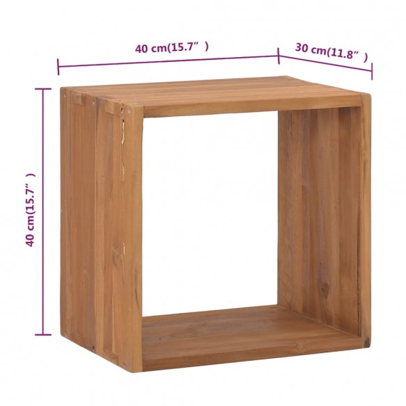 Table de chevet 40x30x40 cm Bois de teck solide