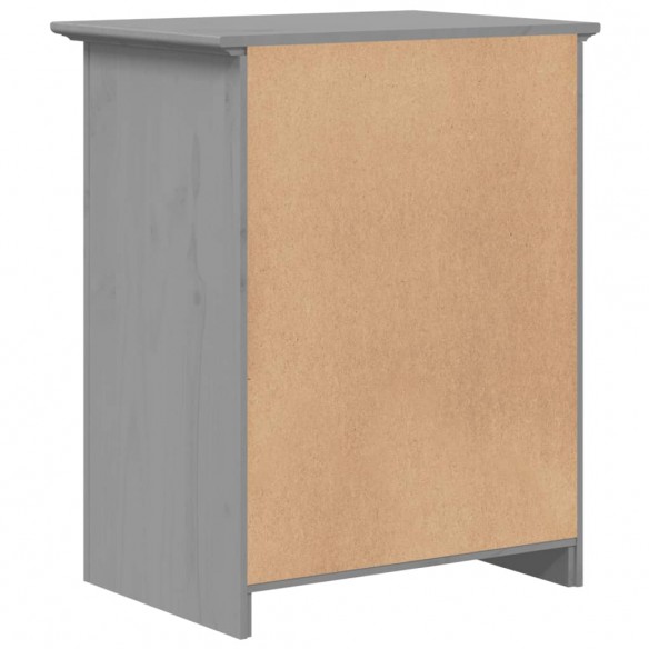 Table de chevet BODO gris 53x38,5x66 cm bois de pin massif